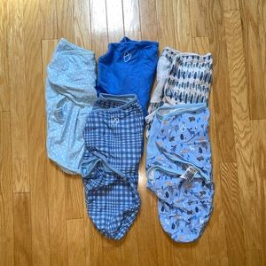 SwaddleMe brand swaddle. Size small(7-14 lbs). NWOT. Blue woodland.